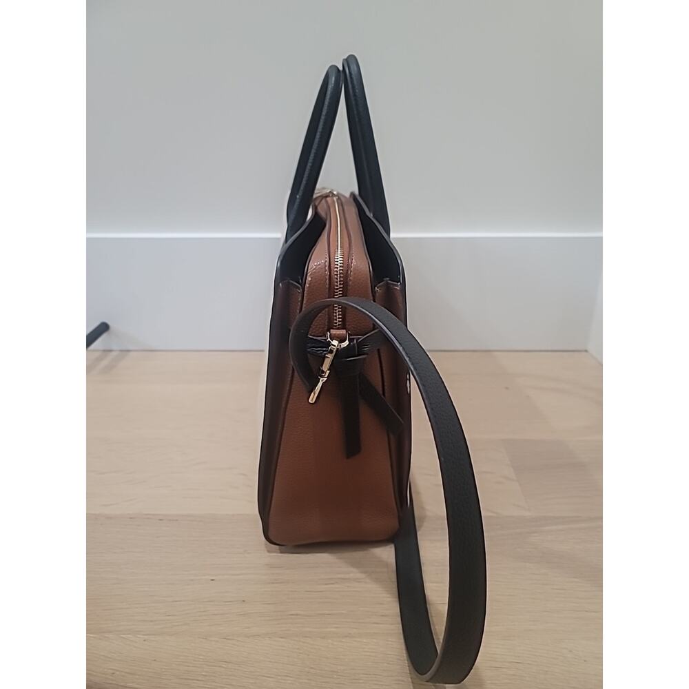 Kate Spade Knott Large Cream Tan Leather Laptop Work Commuter Bag Travel School - Picture 5 of 14
